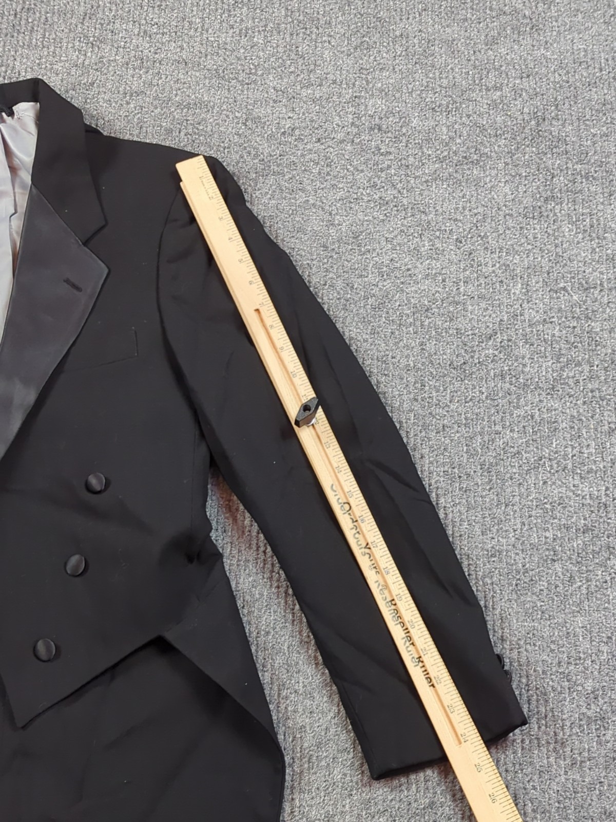 Vintage Christian Dior Monsieur Tuxedo Jacket Tailcoat Mens 39L Black thumbnail 10