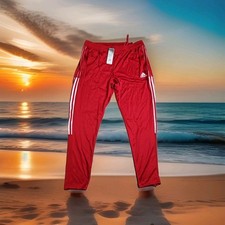 NWT Adidas Tiro Pants Mens XL Red White Aeroready Soccer Slim Zip Ankle 3 Stripe