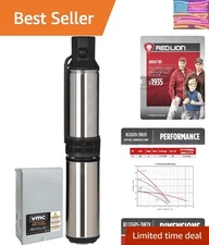 Efficient 1/2 HP Stainless Steel Submersible Well Pump - 12 GPM with Accessories