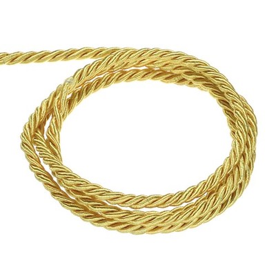 Twisted Cord Trim, 22 Yard 3mm 3-Ply Twine Braided Rope Thread,Light Gold