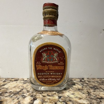 William Whiteley & Co Scotch Whisky Clear Liquor Bottle 4/5 Pint Collectible