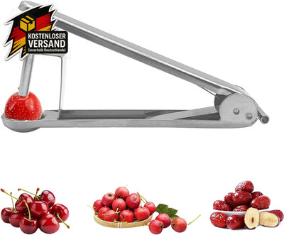 Obstentkerner aus Edelstahl für Kirschen Pflaumen schnelle & präzise Entkernung