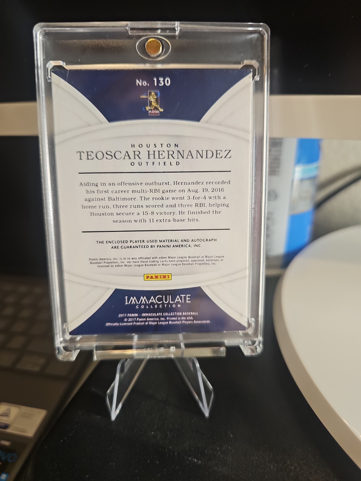 2017 Panini Immaculate Collection - Rookie Auto Patch Teoscar Hernandez #130 /99 view 2