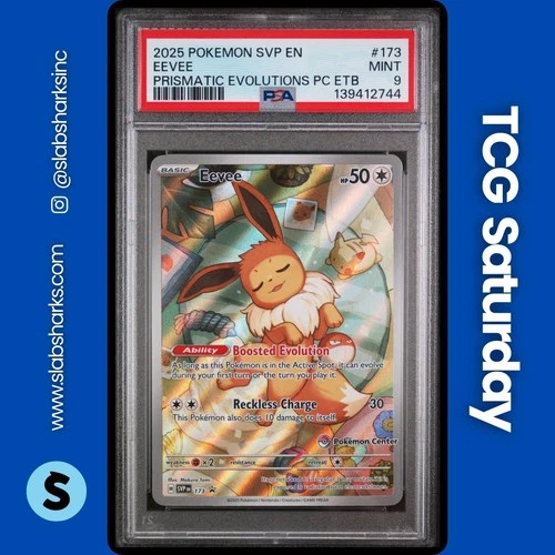 2023 POKEMON SV BLACK STAR PROMO PRISMATIC EVOLUTIONS P.C. ETB #173 EEVEE PSA 9