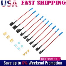 10pcs 12V Car Add-a-Circuit Fuse Adapter w/ Standard Mini TAP Blade Fuse US