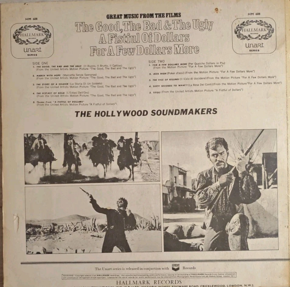 The Good, Bad & Ugly / A Fistful Of Dollars Vinyl Record VG/VG HM608 1968 Foto 2 de 2