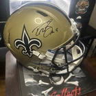 Drew Brees Autographed New Orleans Saints Full-Size Football Helmet  Replica HOF