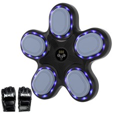 Music Boxing Machine with Boxing Gloves &ndash; Wall-Mounted Smart Boxing Trainer E#