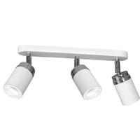 Deckenspot GU10 Weiß Chrom Metall 3 Flammig Deckenstrahler KüChe Wohnzimmer
