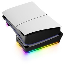RGB Horizontal Mount Charging Stand Accessories for Playstation PS5 Slim Console