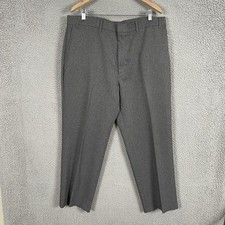 Levis Pants Mens 38x29 Gray Polyester Action Slacks Vintage 70s Disco Grandpa