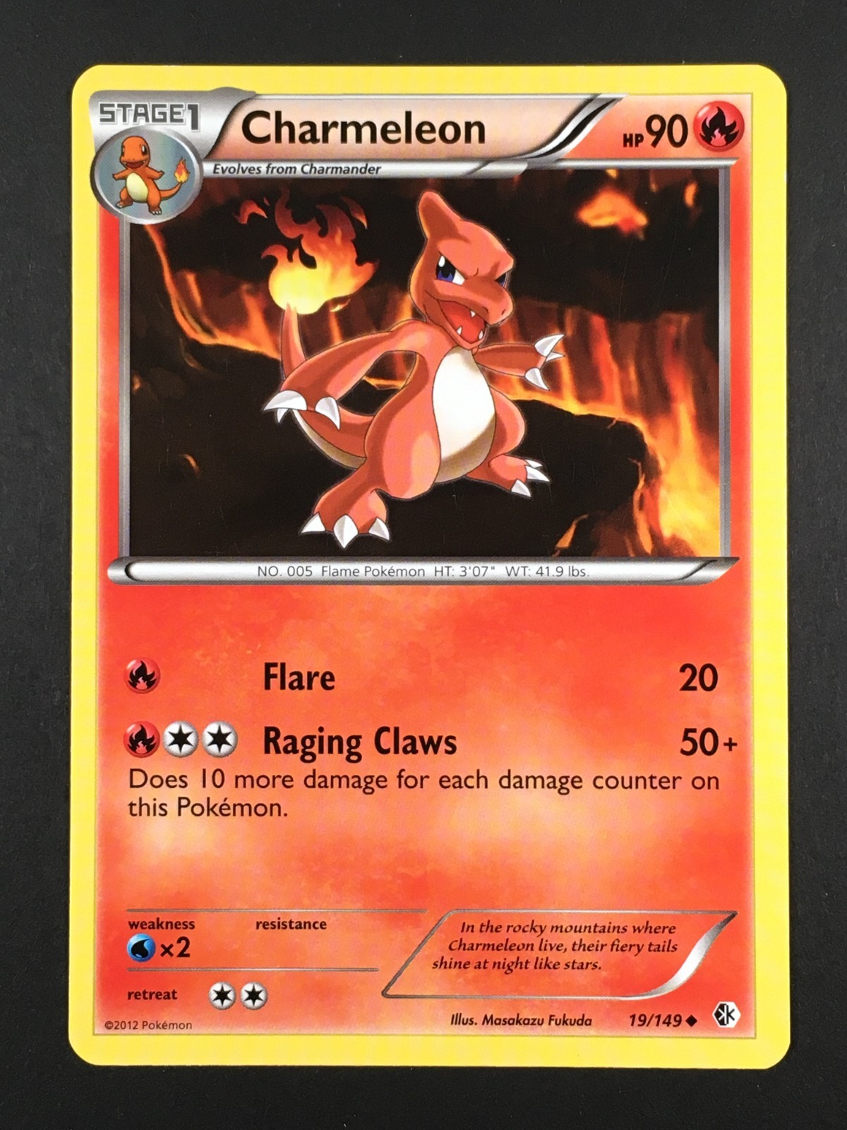 Pokemon TCG Charmeleon 19/149 Boundaries Crossed Regular Uncommon LP