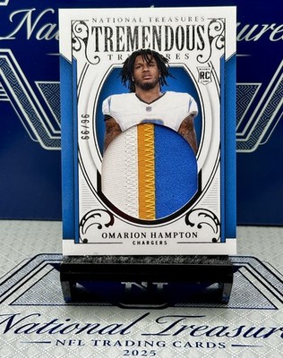 2025 National Treasures Omarion Hampton Tremendous Treasures Patch/99 Chargers