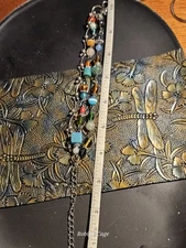 3 strand bracelet boho inspired With Beads And Metal Accents