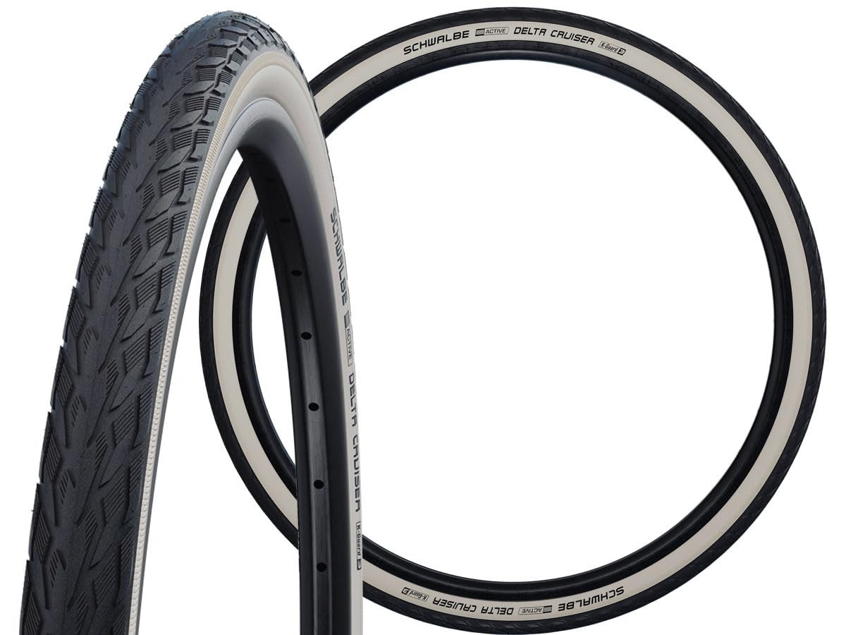 Schwalbe Delta Cruiser Plus Tire - 26 x 1-3/8 Clincher Wire Black/Reflective