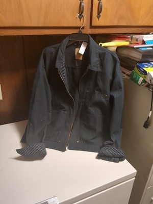 Gap Men's Navy Zip Jacket Spread Collar Solid Pattern Size L
