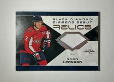 2025-26 UD Black Diamond Debut Relics Ryan Leonard RC #DD-RL Washington Capitals