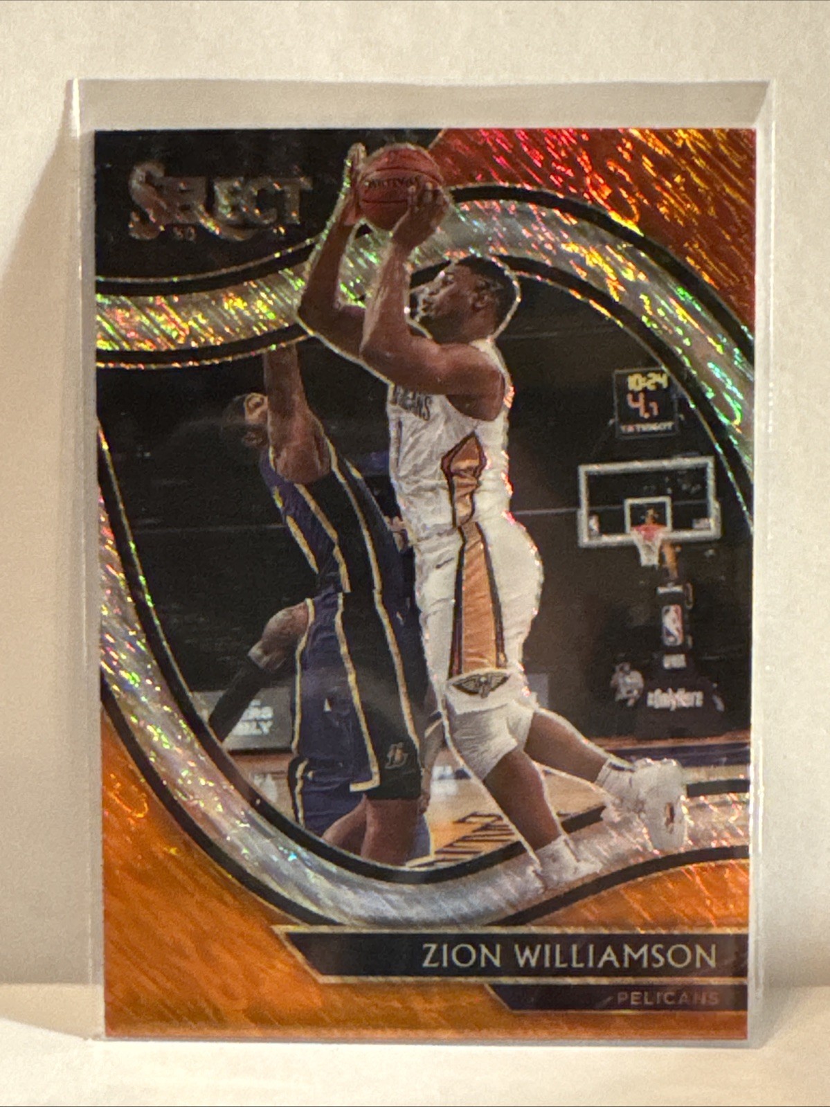 2020-21 Panini Select - Courtside Zion Williamson #213 Red White Orange Shimmer