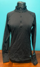 Under Armour Base 3.0 Cold Gear Women's Fitted 1/4 Waffle Knit Pullover - Medium