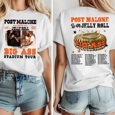 Reprint Post Malone x Jelly Roll Big Ass Stadium Tour 2025 T-Shirt