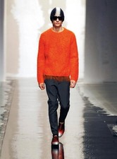USED 【EXTREMELY RARE/RUNWAY PIECE】PRADA AW07 ORANGE STIRRUP PANTS VERYGOOD