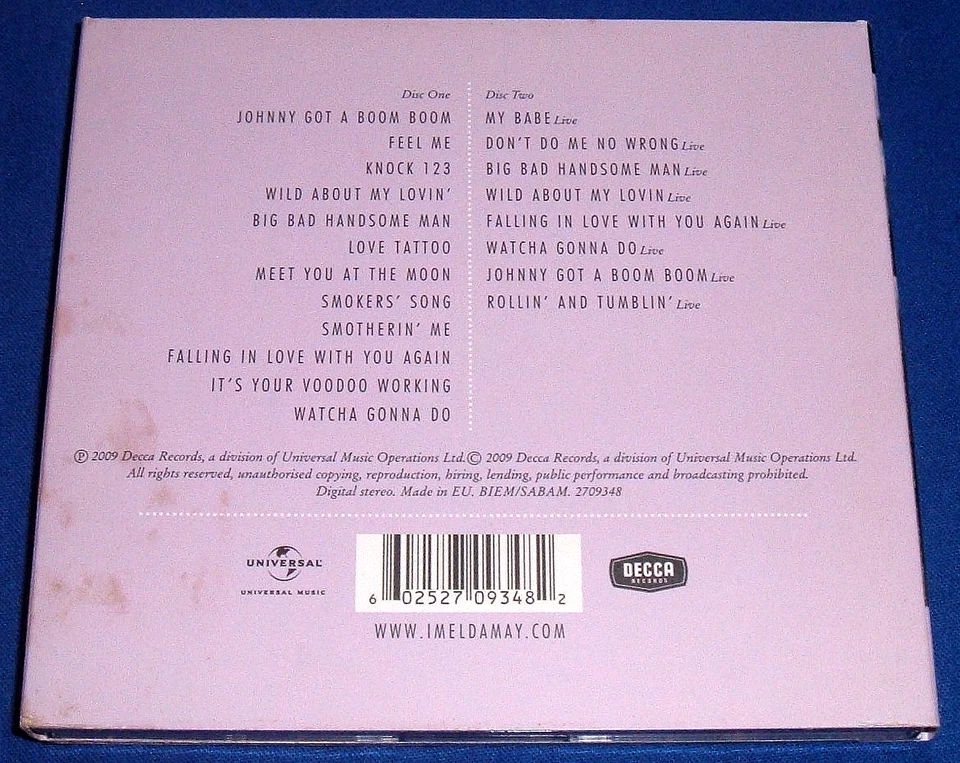 IMELDA MAY - LOVE TATTOO - LIMITED EDITION 2 x CD EX BONUS LIVE DISC - Image 2 of 2