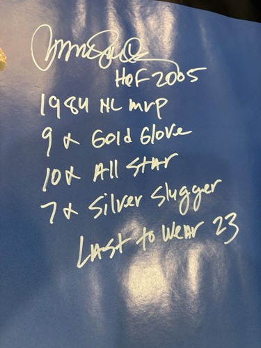 Ryne Sandberg Signed Original 1985 Nike Poster Cornerstone Rare inscriptions - Picture 5 of 5