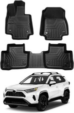 Powerty Floor Mats for 2019-2024 2025 Toyota RAV4 Accessories All Weather Floor