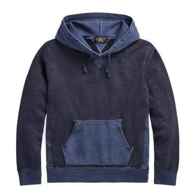 RRL by Ralph Lauren Garment-Dyed French Terry Hoodie Navy Multi