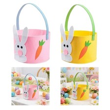 Empty Easter Basket Reusable Decorative  with Handle Teens Decoration for