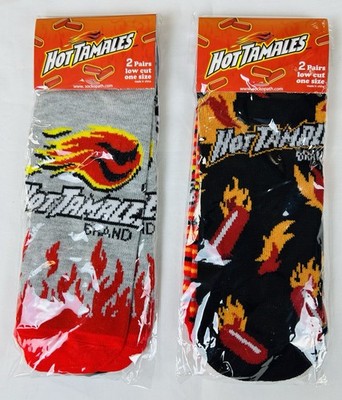 Hot Tamale Low-Cut Socks Mens Size 10-12 Women s 9-14 Fun Colorful Lot of 4 New