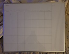 U Brands Monthly Dry Erase Calendar Board with Notes Section