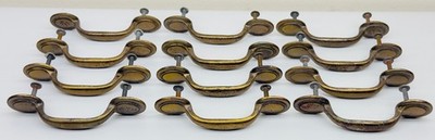 (12) Vintage KBC Keeler Brass Drawer Pull Handles Mid-Century Cabinet 4.5  READ