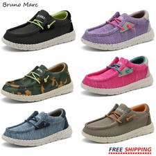 Youth Boys Girls Loafers Knit Mesh Lightweight Slip on Casual Shoes