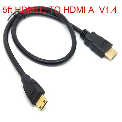 Mini HDMI C TO HDMI A Cable For ToshibaGigashot GSC-A40/F/E GSC-A100/F/E SX500