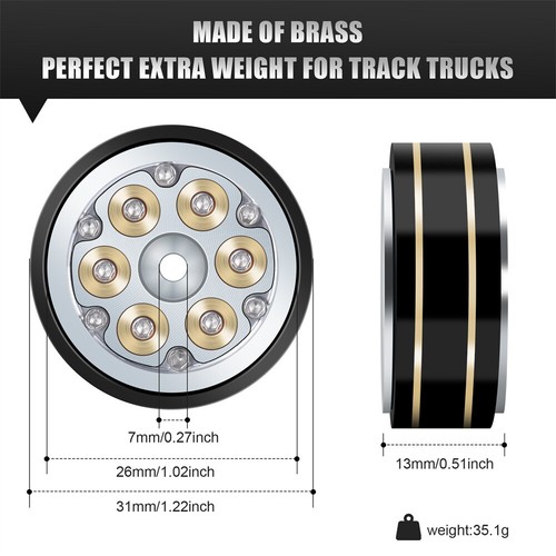 Brand New Rim Hub Upgraded Wheel Hub For SCX24 TRX4M FCX24 1/24 1/18 RC Cars - Bild 5 von 5