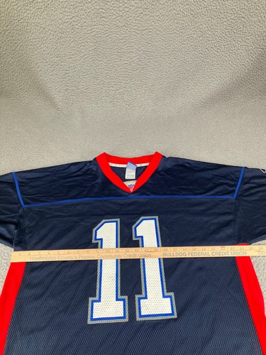 Vintage Drew Bledsoe Buffalo Bills Jersey Mens XL Blue Reebok NFL Football - Picture 9 of 22