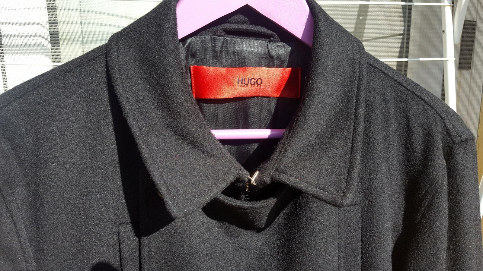 FILA Cappotto lana uomo Hugo Boss nuovo cappotto due file nero 50 L mai indossato new