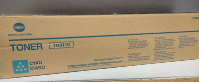 Konica Minolta TN611C (A070430) Cyan Toner Cartridge for Bizhub C451 C550 C650