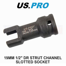 US PRO Tools 19mm Strut Channel Slotted Socket Unistrut Type Length 72mm 1/2" DR