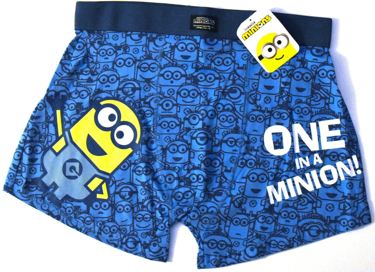 MINIONS Pants Mens Underwear ONE IN A MINION front back print UK Sizes S -  XXL