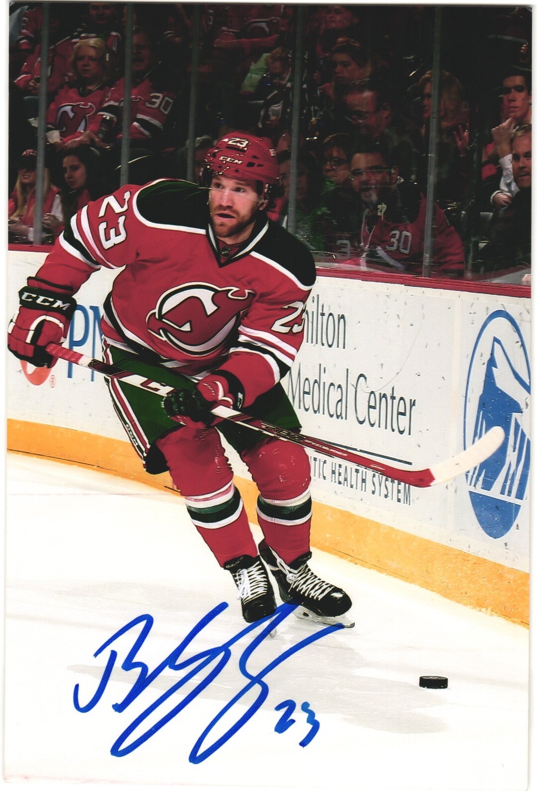 Bobby Farnham Autographed 4x6 Color Photo New Jersey Devils #23 Red B ...
