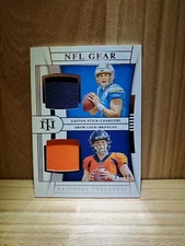 2019 NFL Gear National Treasures DREW LOCK & EASTON STICK Dual Patch RC /99