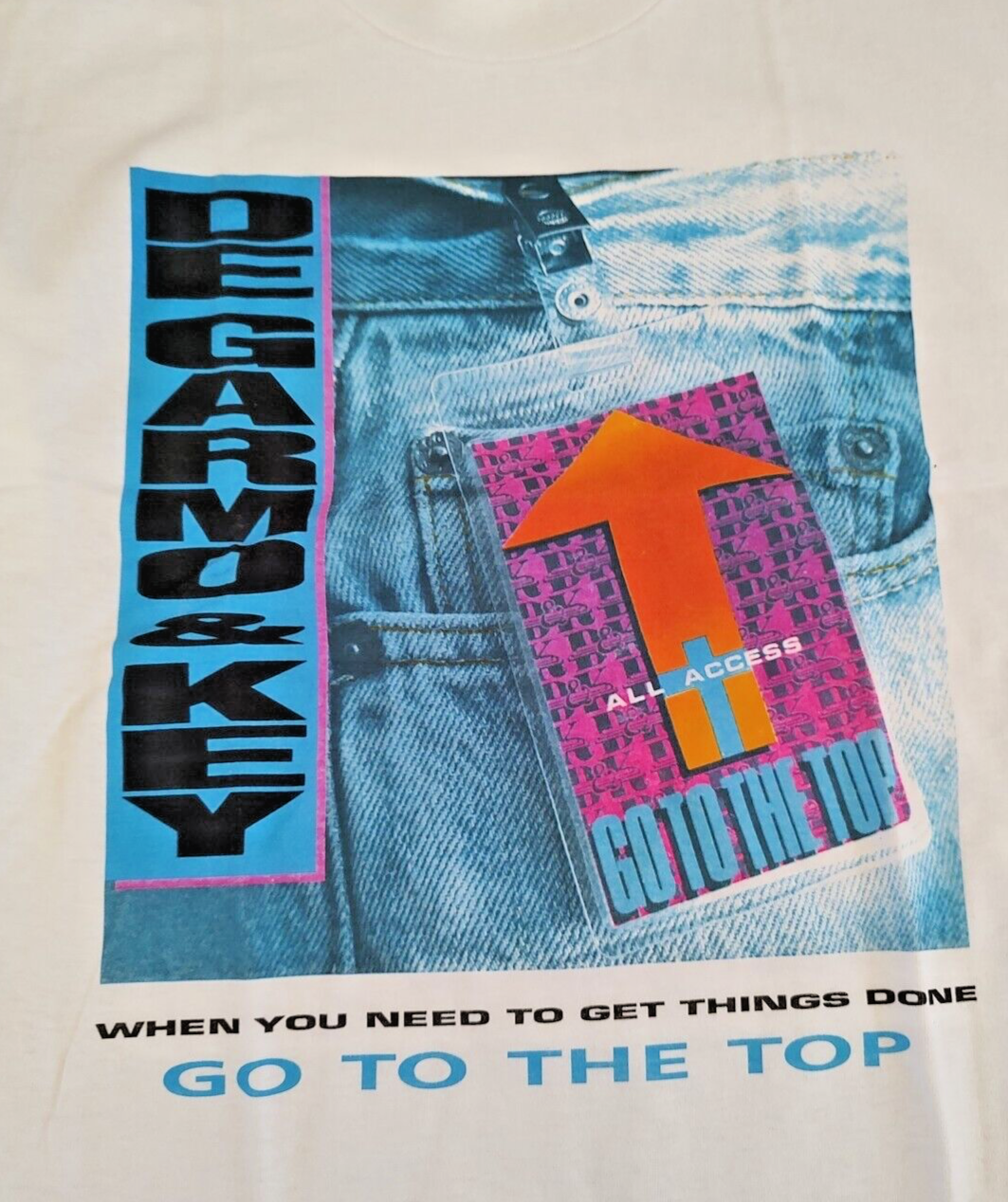 Vintage DeGarmo & Key Christian Rock Band  Concert Graphic Tee Shirt size XL NOS
