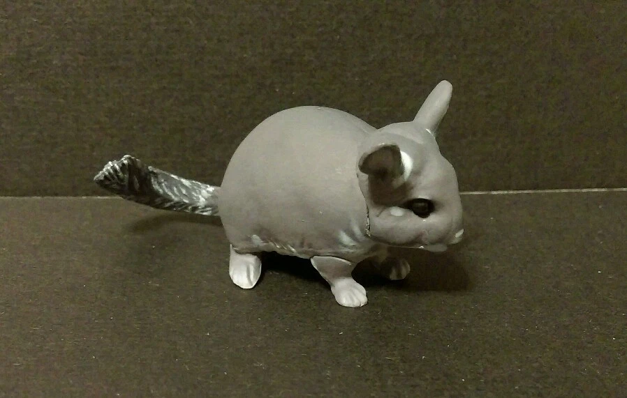 RARE Kaiyodo Choco Q Pet Animal 4 Dark Gray Chinchilla A Figure Cute! - Image 3 of 3