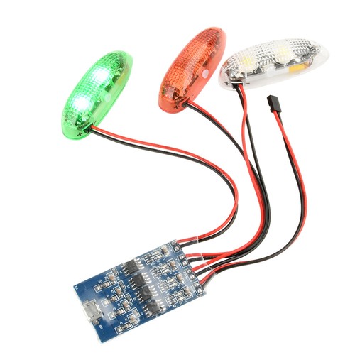 Wireless Navigation Light 1S Rechargeable 4 Modes LED Lights For RC Airplane FPV - Picture 12 of 30