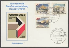 GERMANY HANOVER FAIR (?) CARD WITH CINDERELLA LABEL (ID:355/D14295)