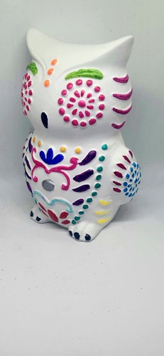 DAY OF THE DEAD DIA DE LOS MUERTOS OWL . 6" - Picture 3 of 3