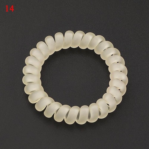 Telephone Wire Elastic Hair Band Girl Frosted Matte Ponytail Holder Rubber Ban j - Picture 35 of 37