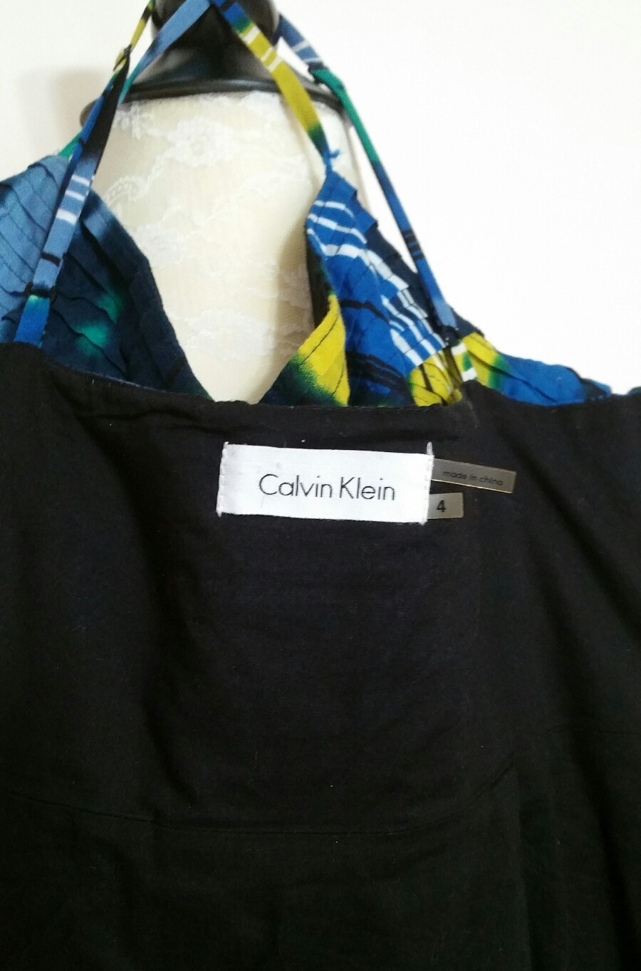Calvin Klein Spaghetti Strap Multi Colored Lined … - image 10